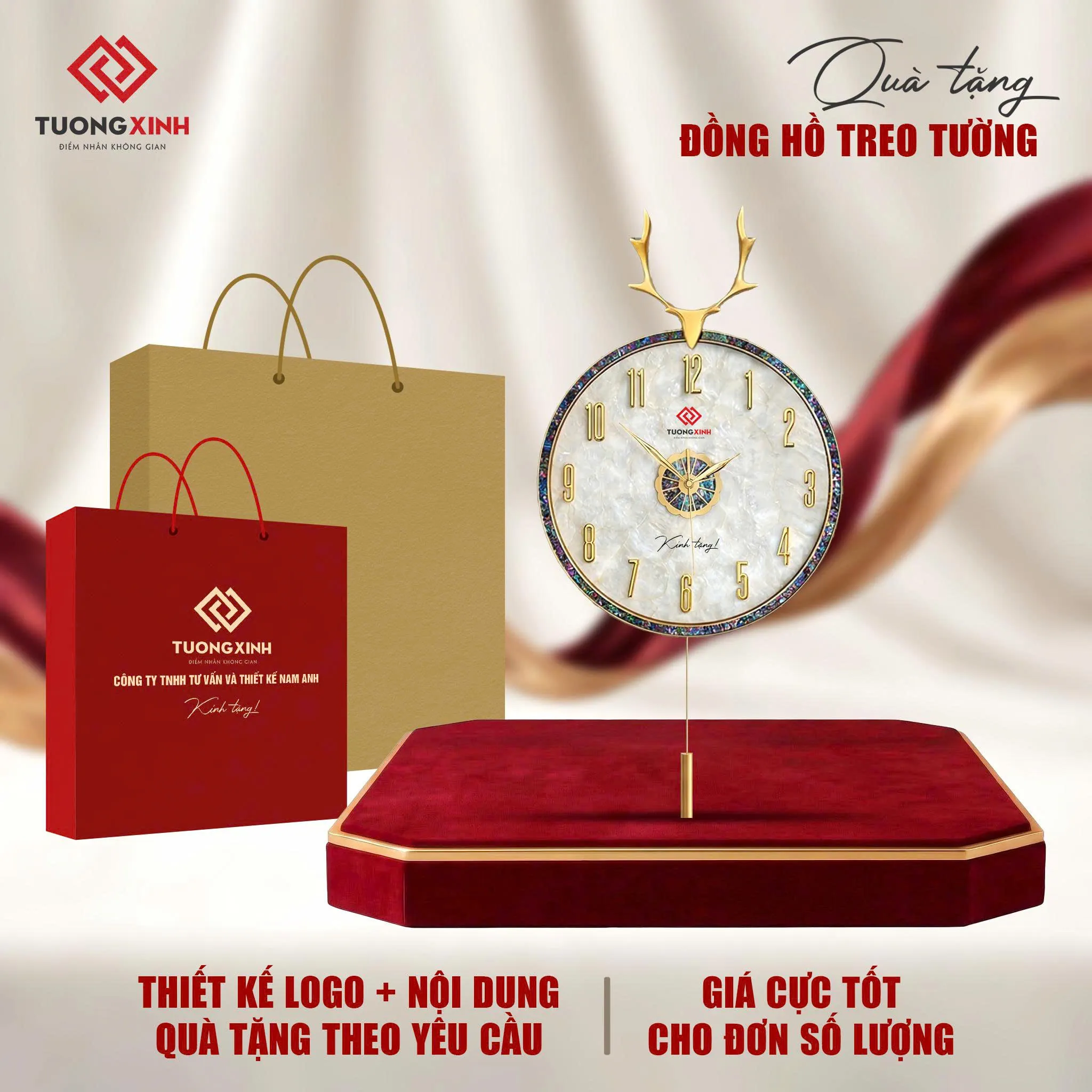 Đồng hồ treo tường in logo quà tặng công ty sang trọng cao cấp DGL83 1 Đồng hồ treo tường in logo quà tặng công ty sang trọng cao cấp DGL83