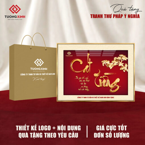 Tranh tráng gương Thư Pháp, quà tặng sự kiện công ty sang trọng ý nghĩa TQT08