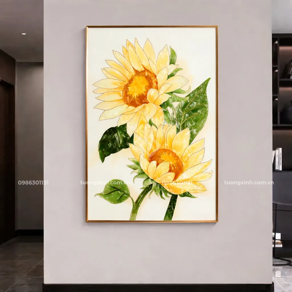 Tranh treo tường LED đính pha lê Hoa Hướng Dương nghệ thuật LD883 2 Tranh treo tường LED đính pha lê Hoa Hướng Dương nghệ thuật LD883 - Ảnh 2