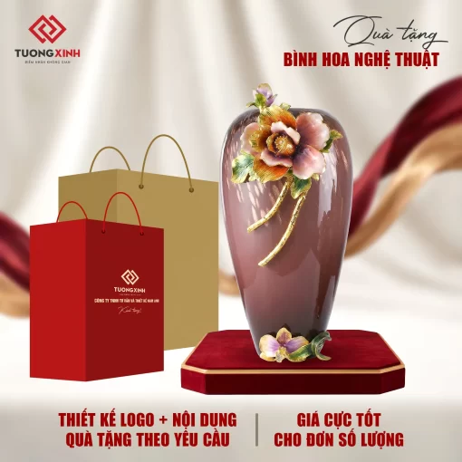 Bình hoa thủy tinh quà tặng sự kiện cao cấp GSQ32