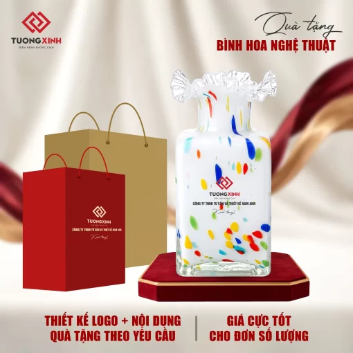 Bình hoa thủy tinh quà tặng doanh nghiệp cao cấp GSQ36