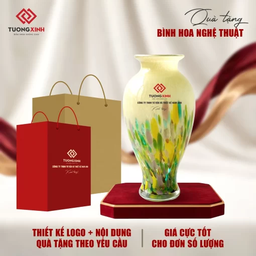 Bình hoa thủy tinh quà tặng sự kiện cao cấp GSQ24
