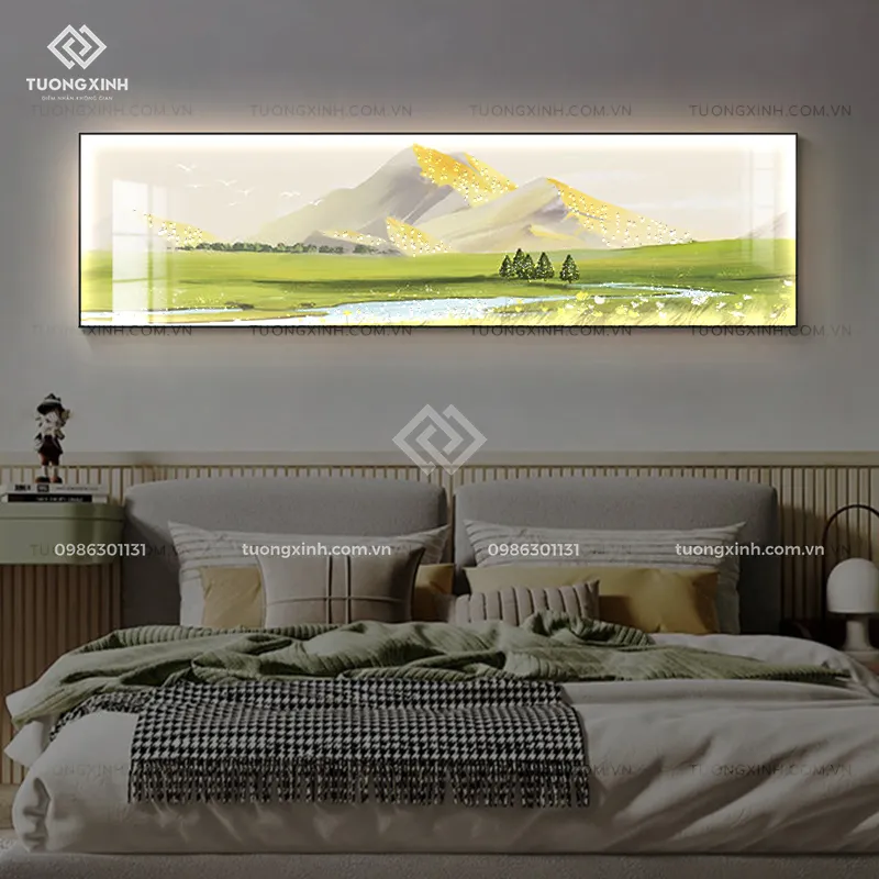 Tranh treo tường tráng gương đèn LED đính đá cao cấp LD955 1 Tranh treo tường tráng gương đèn LED đính đá cao cấp LD955